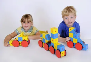 Kids 3D Magnetic Blocks Construction Class Set in Multicolored - Vehicles Toy Building Kit - 3  Years - 40 Pieces