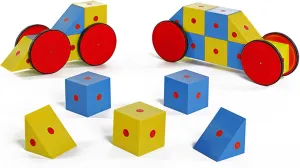 Kids 3D Magnetic Blocks Construction Set in Multicolored - Vehicles Toy Building Kit - 3  Years - 20 Pieces