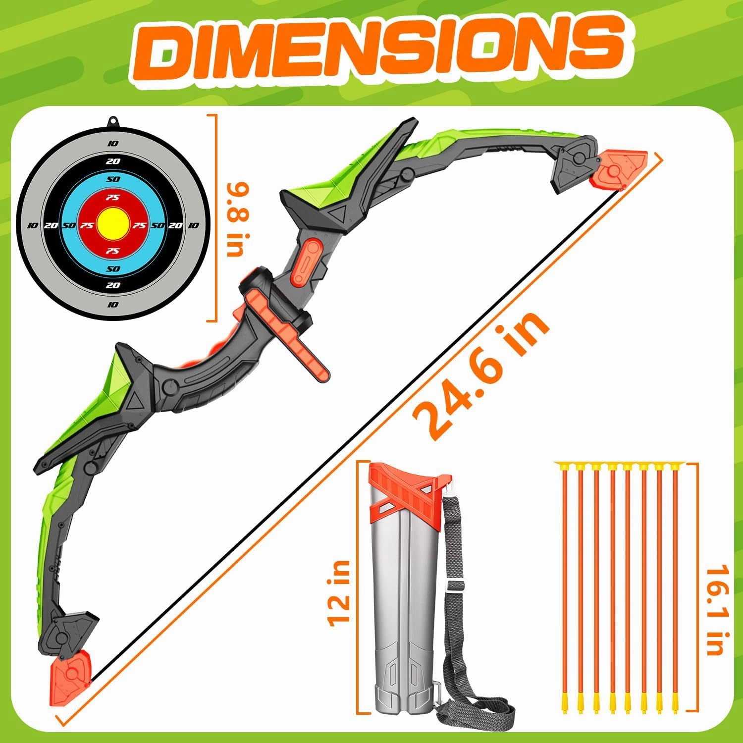 Kids Bow and Arrow Toy Set, LED Light Up Archery Toys with 8 Suction Cups Arrows, Outdoor Indoor Shooting Games Toys for 6 7 8 9 10 11 12 Year Old Boys Grils Birthday Gifts