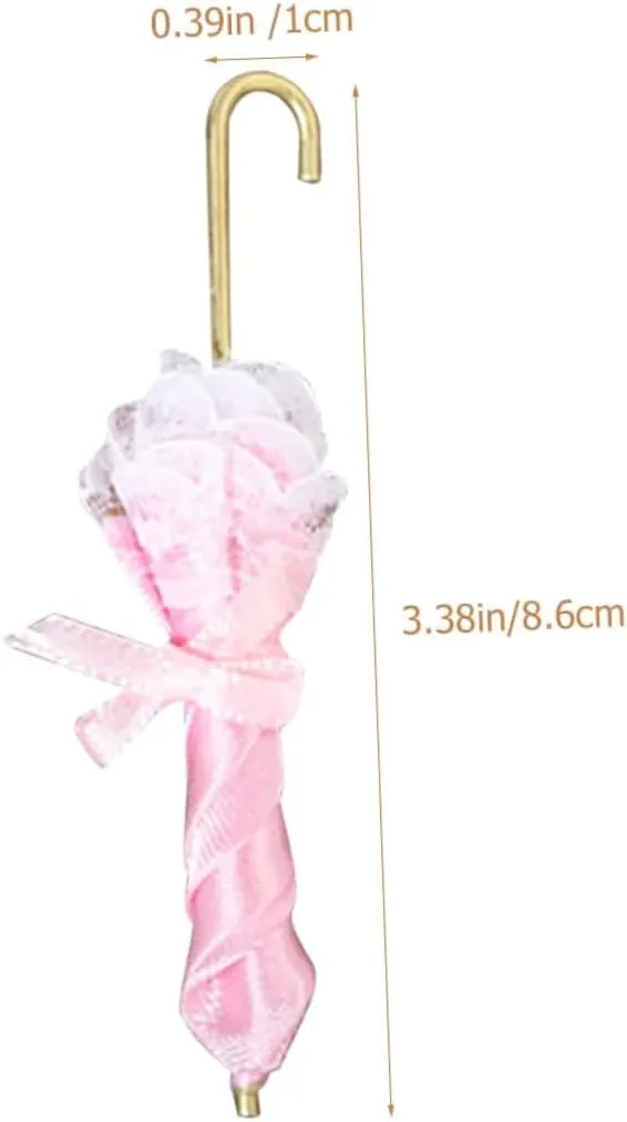Kisangel 5sets 2pcs Miniature Umbrella Simulation Mini House Umbrella Ornament for Dollhouse Decor for Creative Play and Decoration 2pcs*5