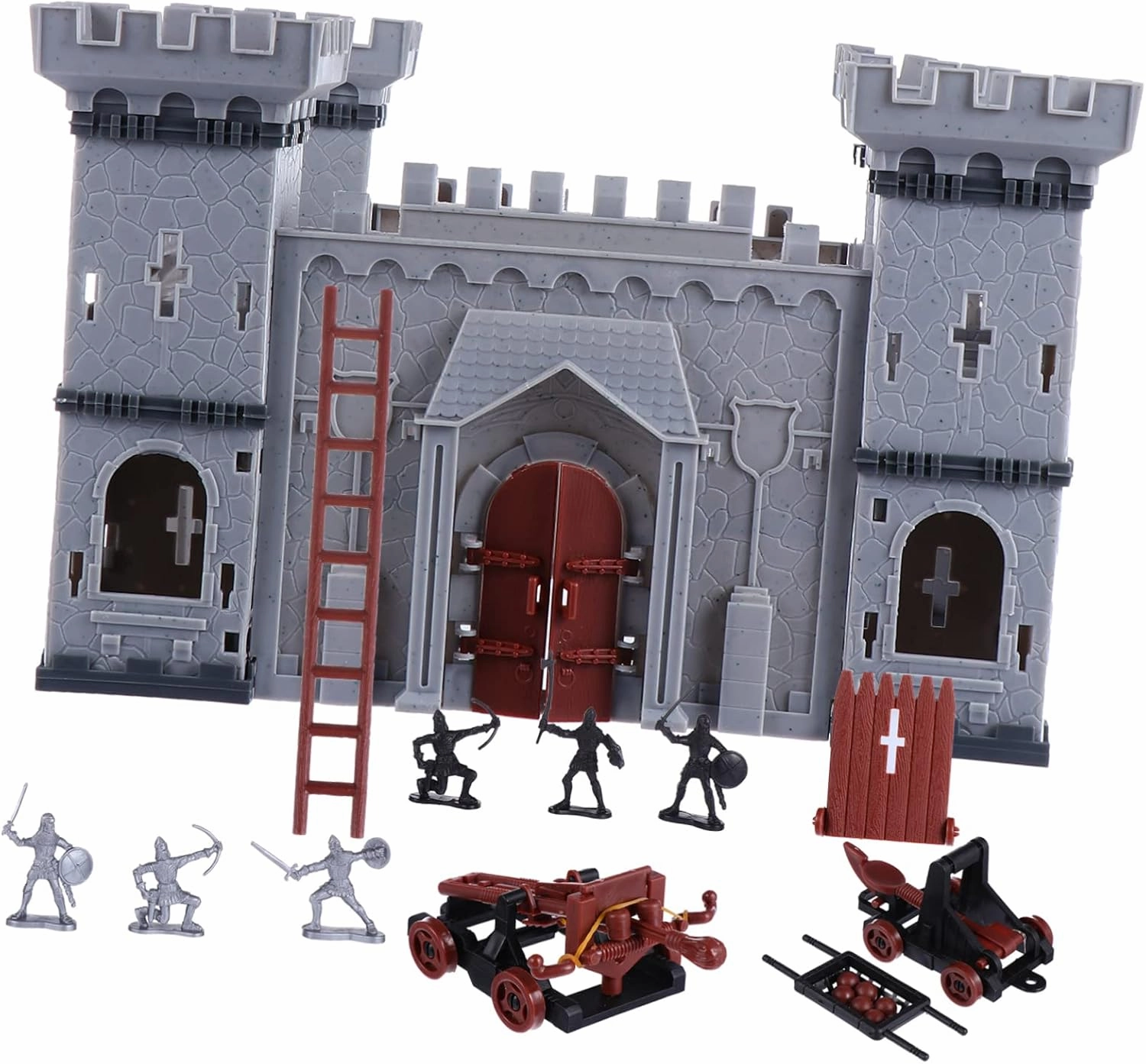 Kisangel 1 Set DIY Castle Soldiers Model Creative Assembled Play for Educational Scene Layout Enhance Imagination Hands Skills Safe Construction
