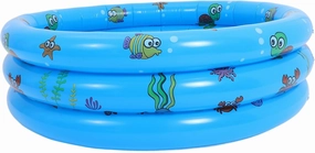 Kisangel Inflatable Swimming Pool Small Round Design Indoor/Outdoor Summer Toy Easy to Store