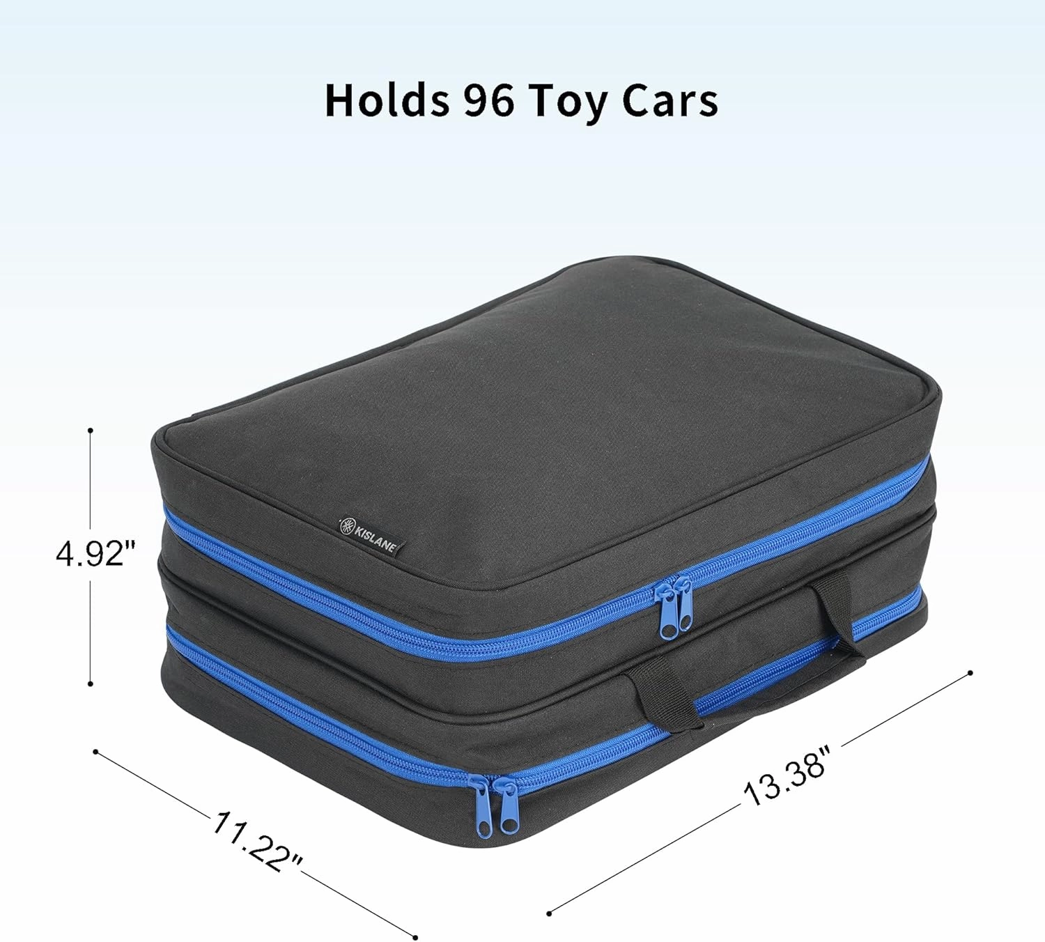 KISLANE 96 Toy Cars Storage Case - Compatible with Matchbox Cars, Small Dolls (Bag Only) (Black)