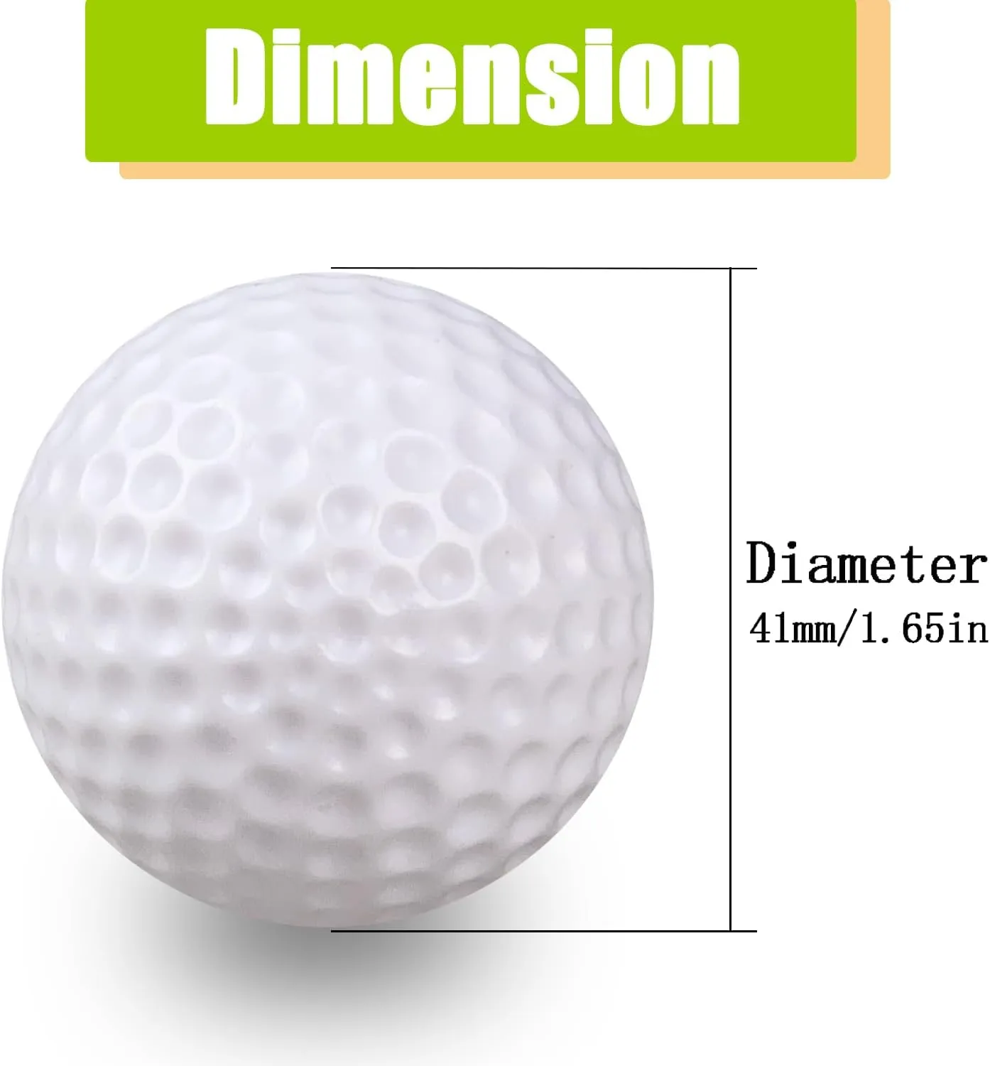 KOFULL Plastic Golf Balls Practice, 24/100 Pack Hollow Plastic Golf Balls Indoor Outdoor Training, Golf Party Decorations