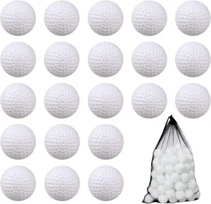 KOFULL Plastic Golf Balls Practice, 24/100 Pack Hollow Plastic Golf Balls Indoor Outdoor Training, Golf Party Decorations