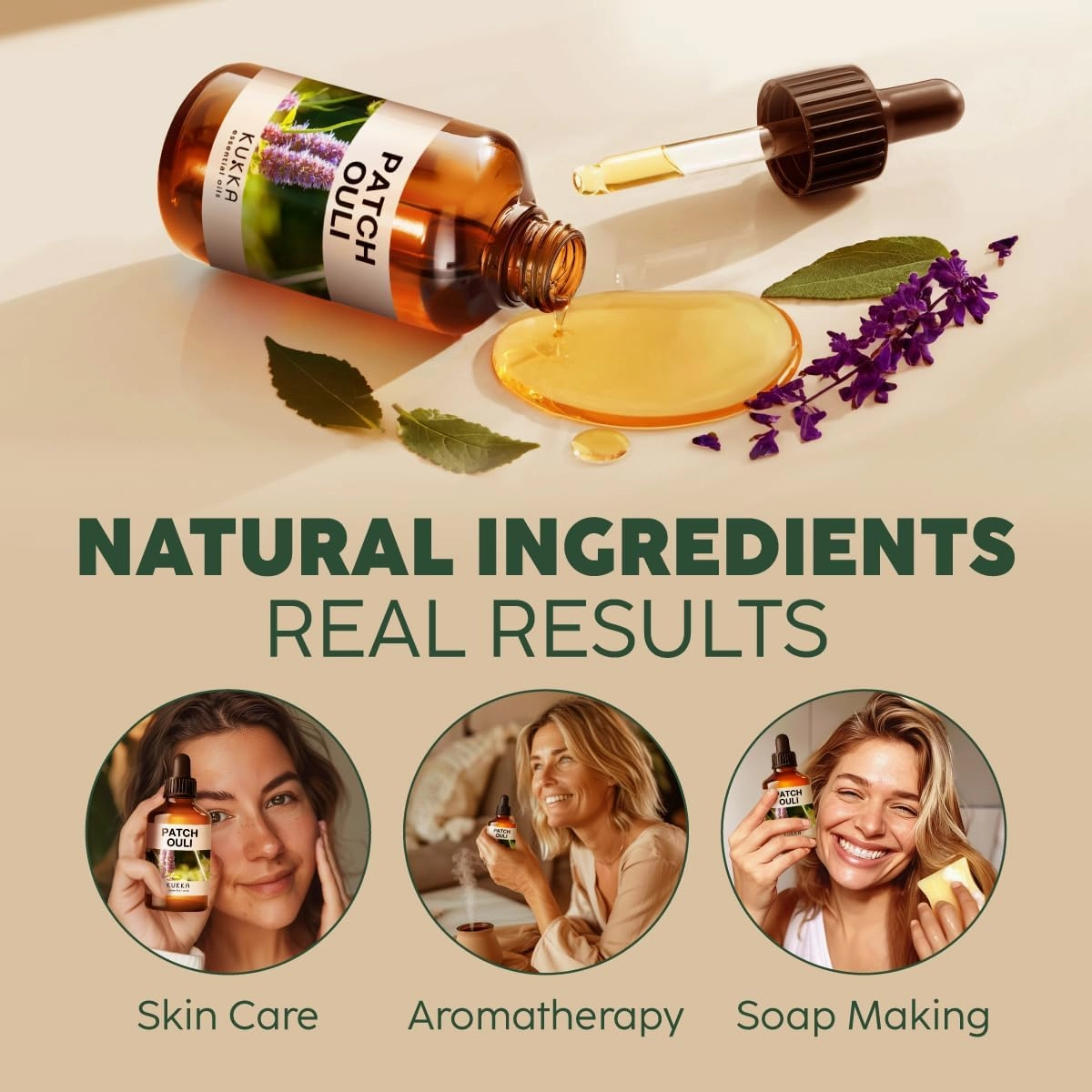 KUKKA essential oils 100% Pure & Natural Patchouli Essential Oil for Skin, Diffuser & Soap Making DIY(4 Fl Oz/118 ml)