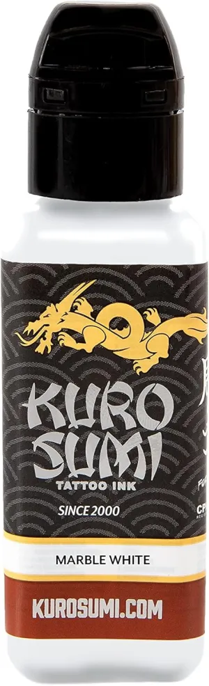 Kuro Sumi Marble White, Vegan Friendly, Professional Ink 1.5oz