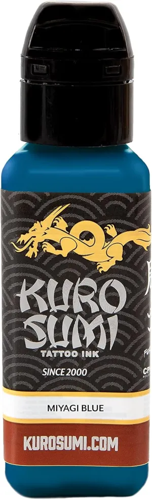 Kuro Sumi Miyagi Blue, Vegan Friendly, Professional Ink 3oz