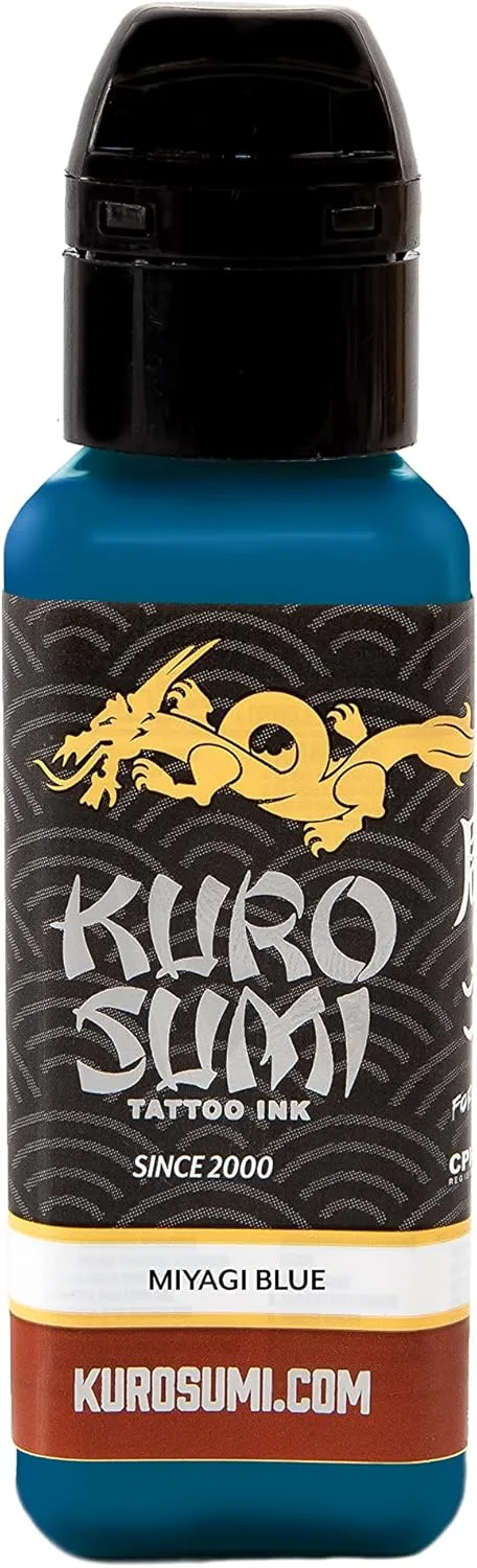 Kuro Sumi Miyagi Blue, Vegan Friendly, Professional Ink 3oz