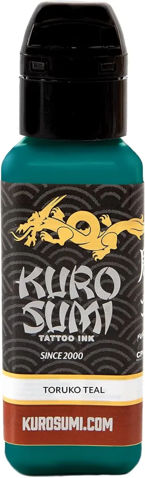 Kuro Sumi Toruko Teal, Vegan Friendly, Professional Ink 3oz