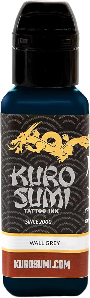 Kuro Sumi Wall Grey, Vegan Friendly, Professional Ink 3oz