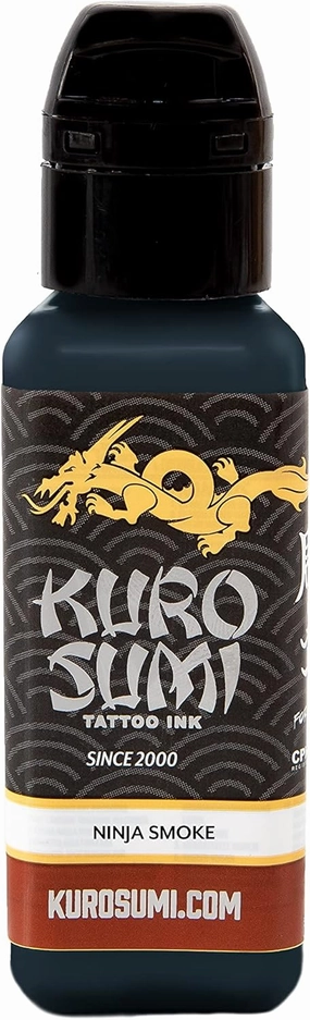 Kuro Sumi Ninja Smoke, Vegan Friendly, Professional Ink 3oz