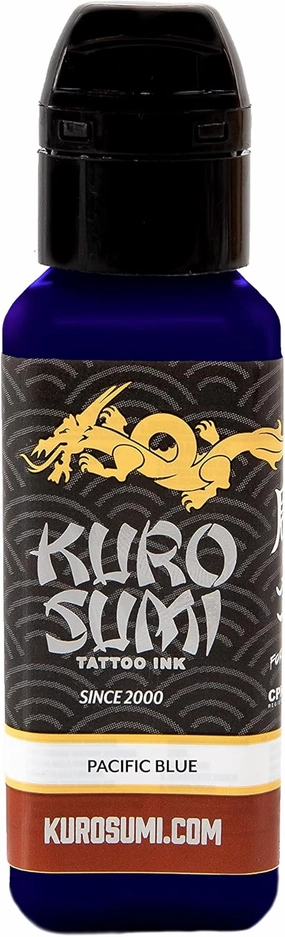 Kuro Sumi Pacific Blue, Vegan Friendly, Professional Ink 3oz