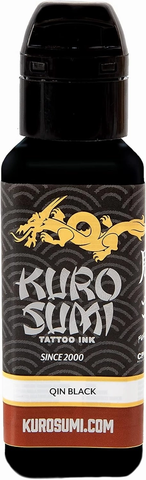 Kuro Sumi Qin Black, Vegan Friendly, Professional Ink 3oz
