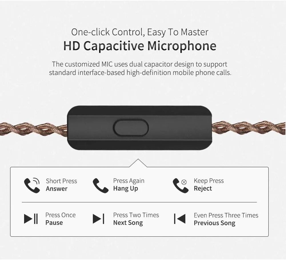 KZ ZS10 Pro Gaming Earbuds, 4BA 1DD Gaming Wired Earbuds with Mic, IEM Headphone Multi Driver HiFi Monitor Headphones, KZ in Ear Earphoner with 2PIN IEM Cable, All in One Button (Black with Mic)