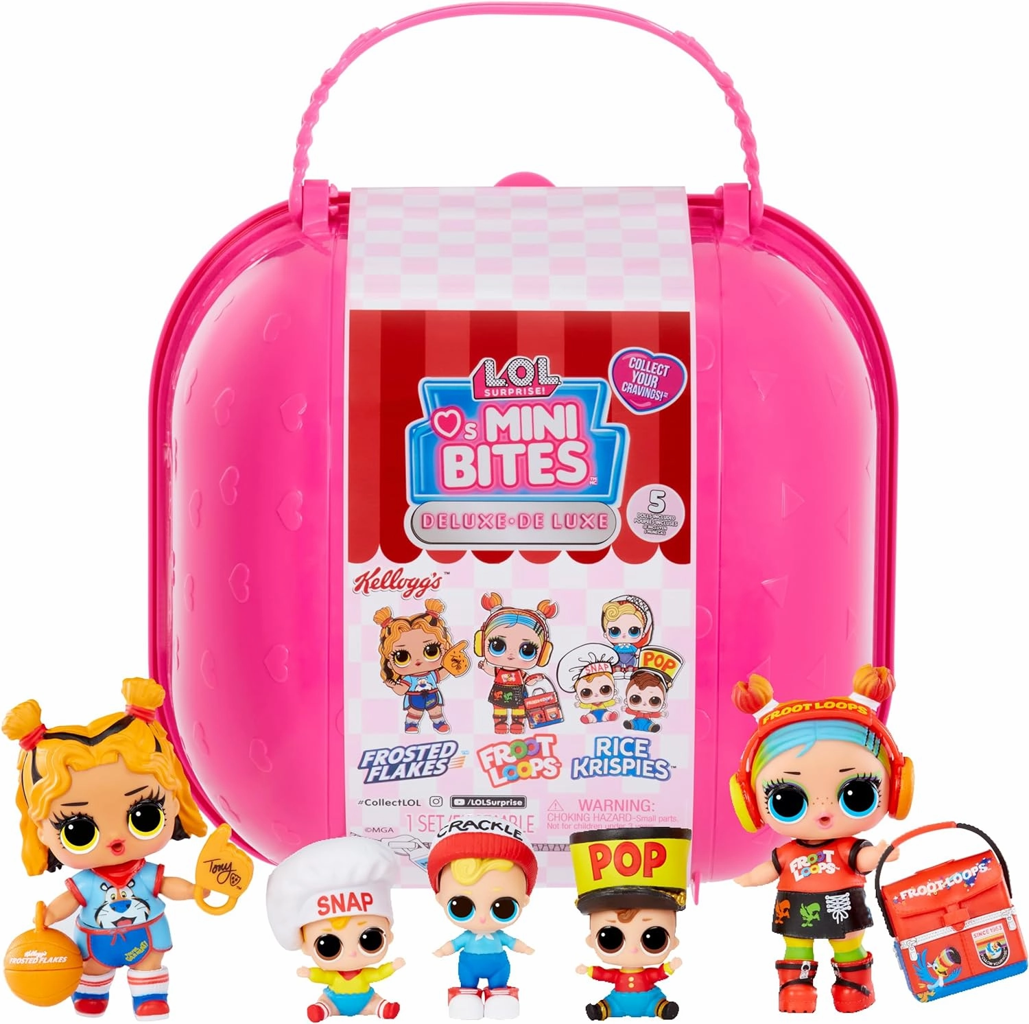L.O.L. Surprise! Loves Mini Sweets S3 Deluxe- Kellogg's with 4 Dolls, Accessories, Limited Edition Dolls, Candy and Cereal Theme, Kellogg’s Theme, Collectible Dolls- Great Gift for Girls Age 4 
