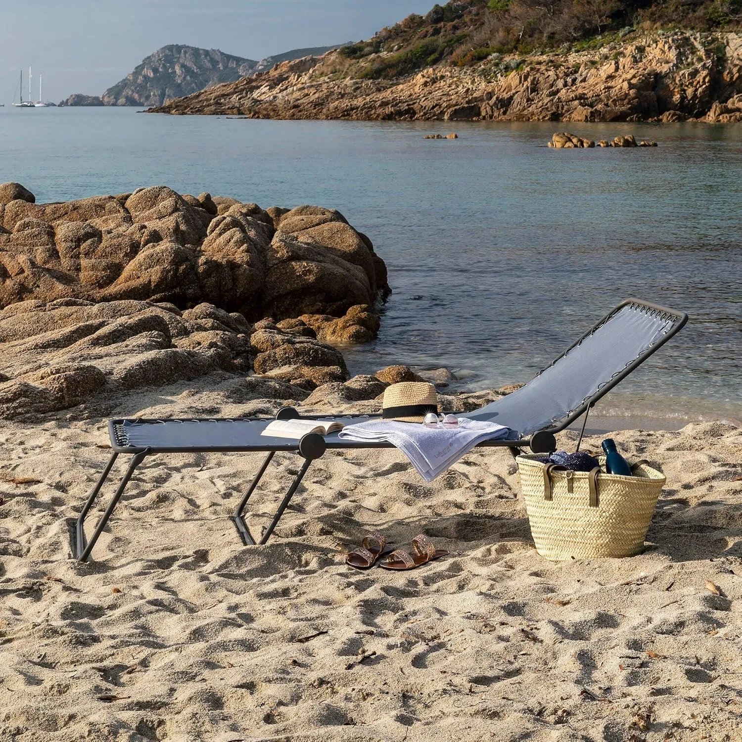 Lafuma Mobilier Siesta L Batyline Océan II Sun Lounger 201 x 70 x 35.5 cm