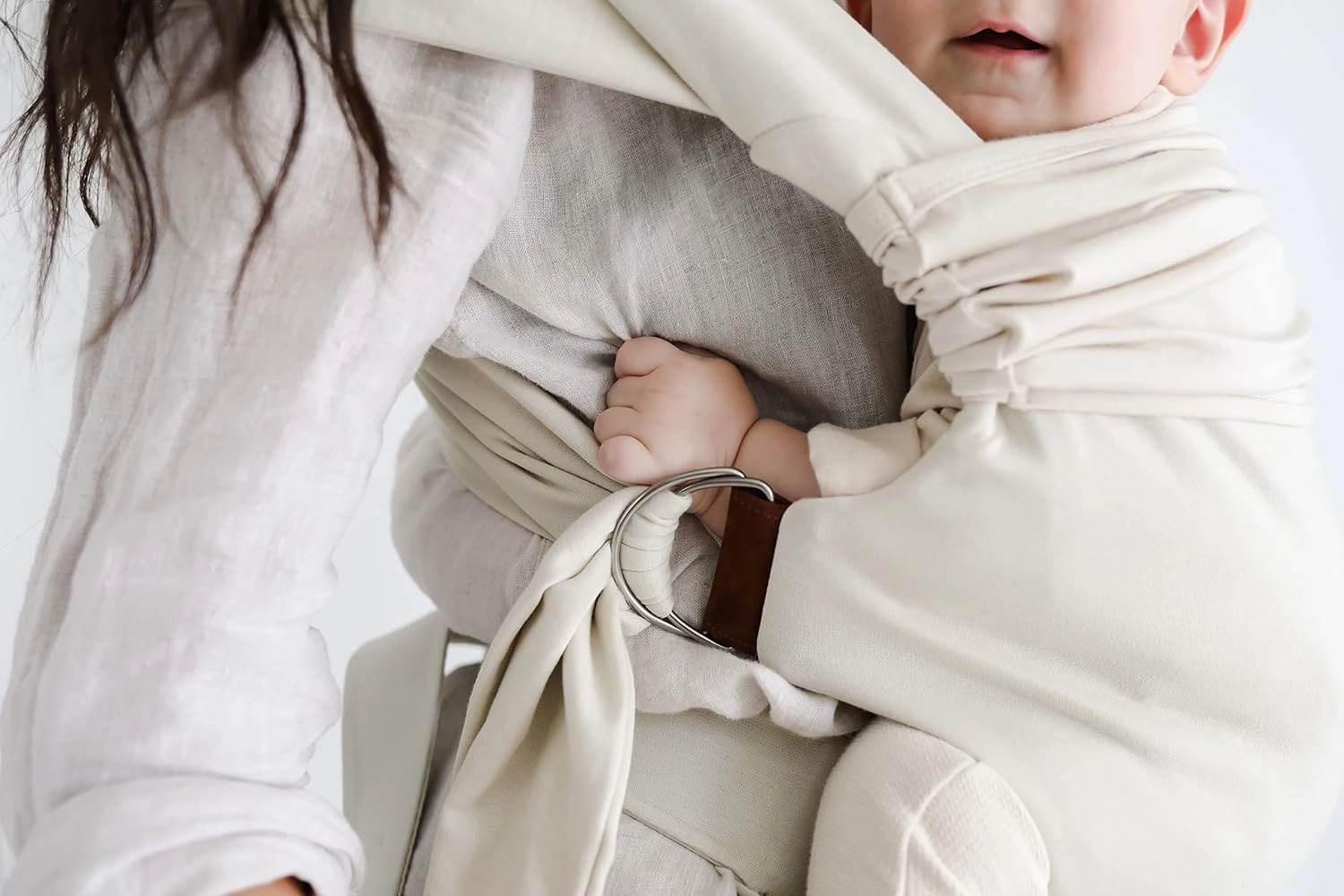 Lalabu The Simple Wrap Baby Wraps Carrier - Stylish Baby Sling Carrier for Newborns & Toddlers 13-28 lbs. Safety Tested, Easy-to-Use, Ergonomic, & Comfortable - Natural