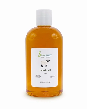 LANOLIN OIL Cold Pressed Unrefined | 100% Natural Available in Bulk | Carrier for Essential Oils, Face, Skin, Hair Moisturizer, Soap Making | (12 OZ)