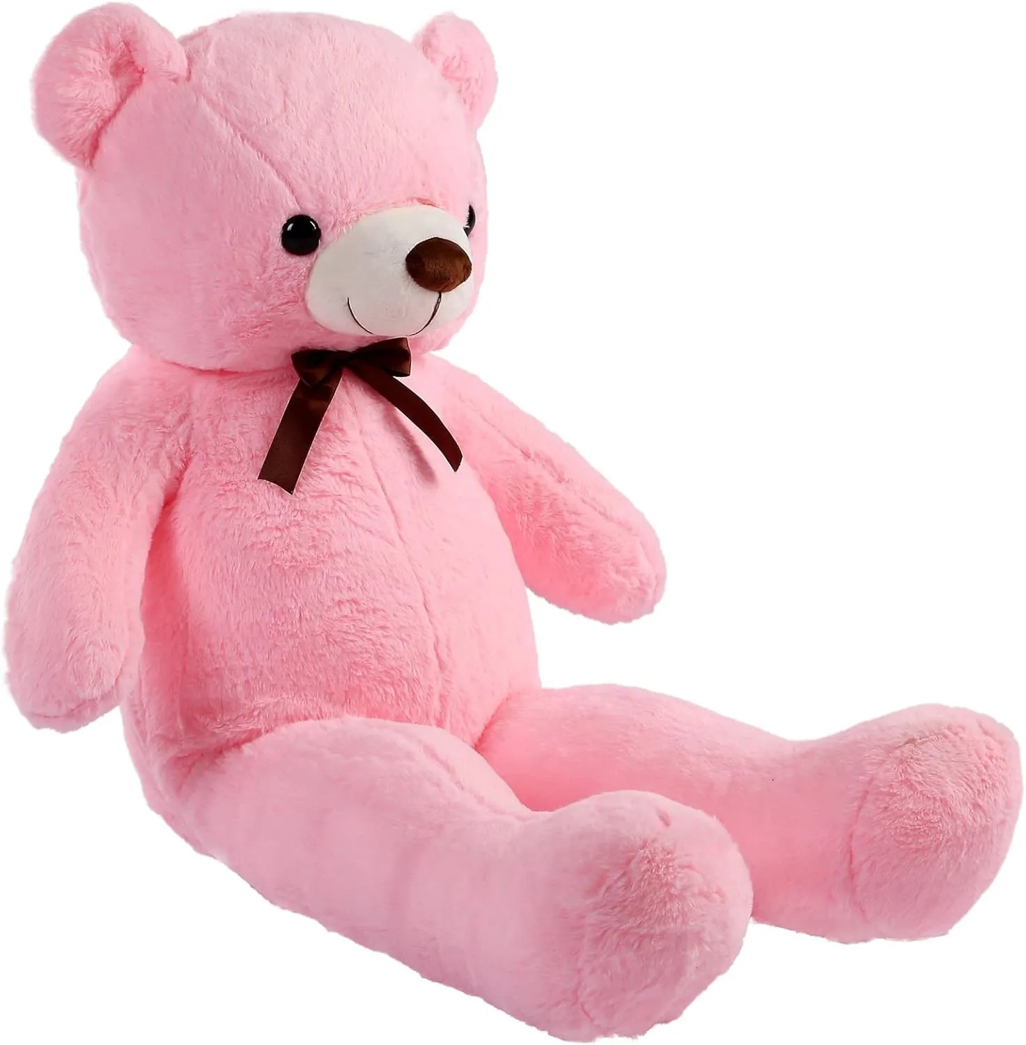 Large 3.3 FT Pink Teddy Bear Stuffed Animals Plush Teddy Bear Toy with Bow Tie