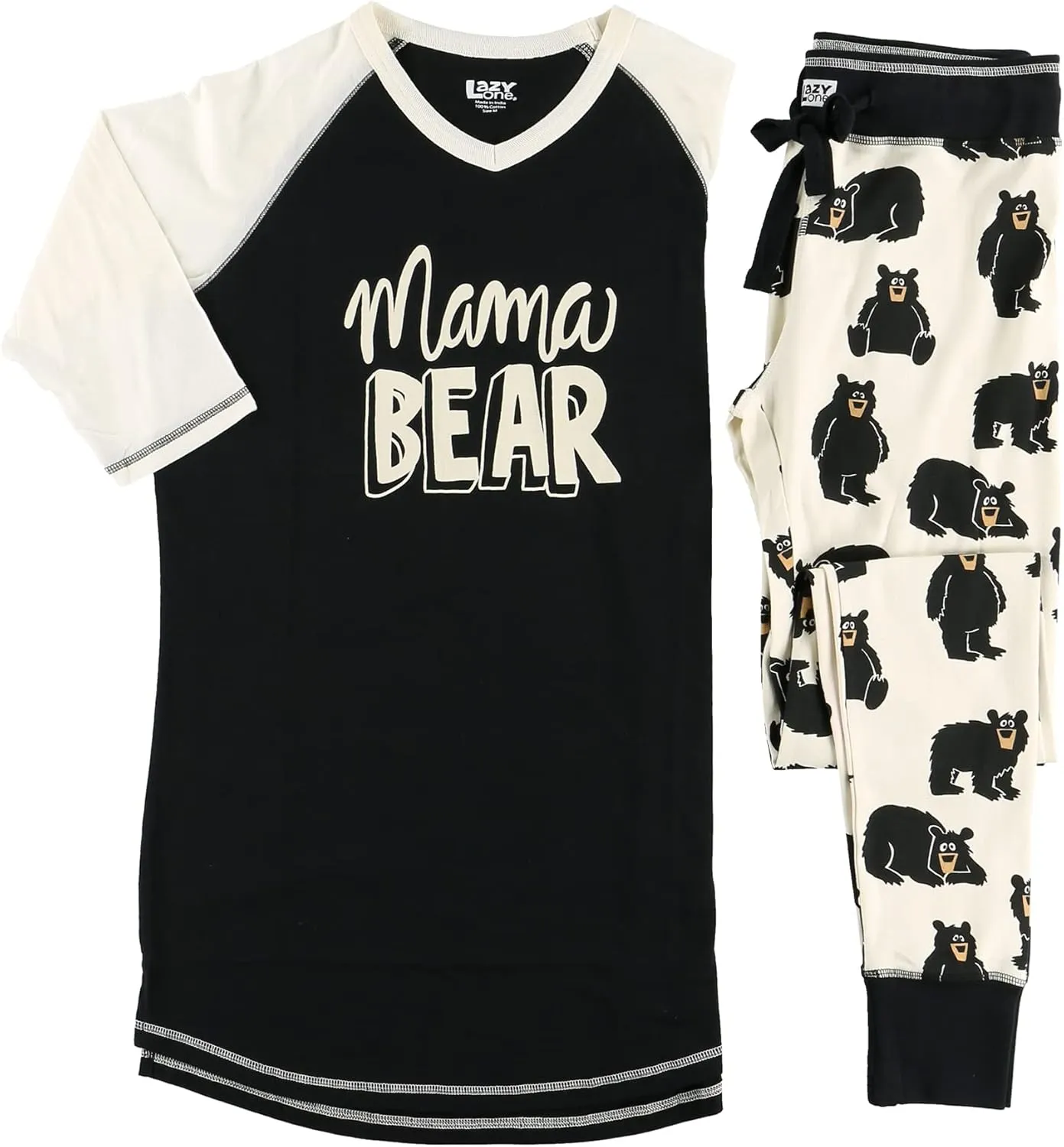 Lazy One Matching Family Pajama Sets for Adults, Kids, and Baby (Family Bear)