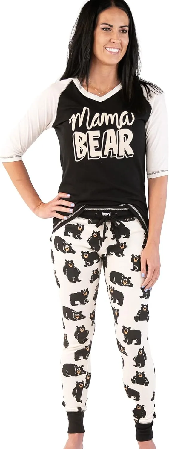 Lazy One Matching Family Pajama Sets for Adults, Kids, and Baby (Family Bear)