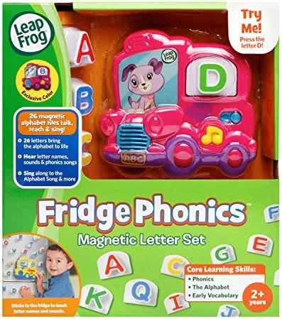 LeapFrog Fridge Phonics Magnetic Letter Set, Pink