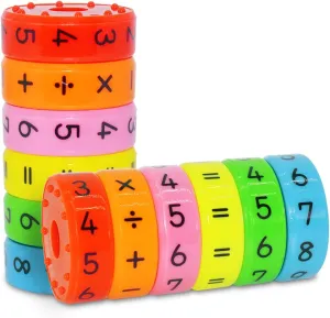 Learning Toys Math Toy Montessori Preschool Learning Educational Counting Game Numbers and Symbols Math Skills Colorful Fridge Kindergarden Educational Tools Math Blocks Great Gift for Kids