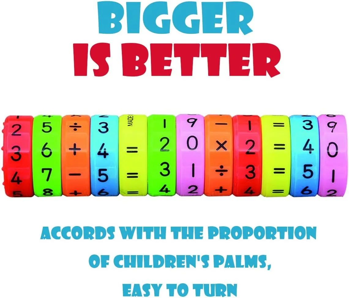 Learning Toys Math Toy Montessori Preschool Learning Educational Counting Game Numbers and Symbols Math Skills Colorful Fridge Kindergarden Educational Tools Math Blocks Great Gift for Kids
