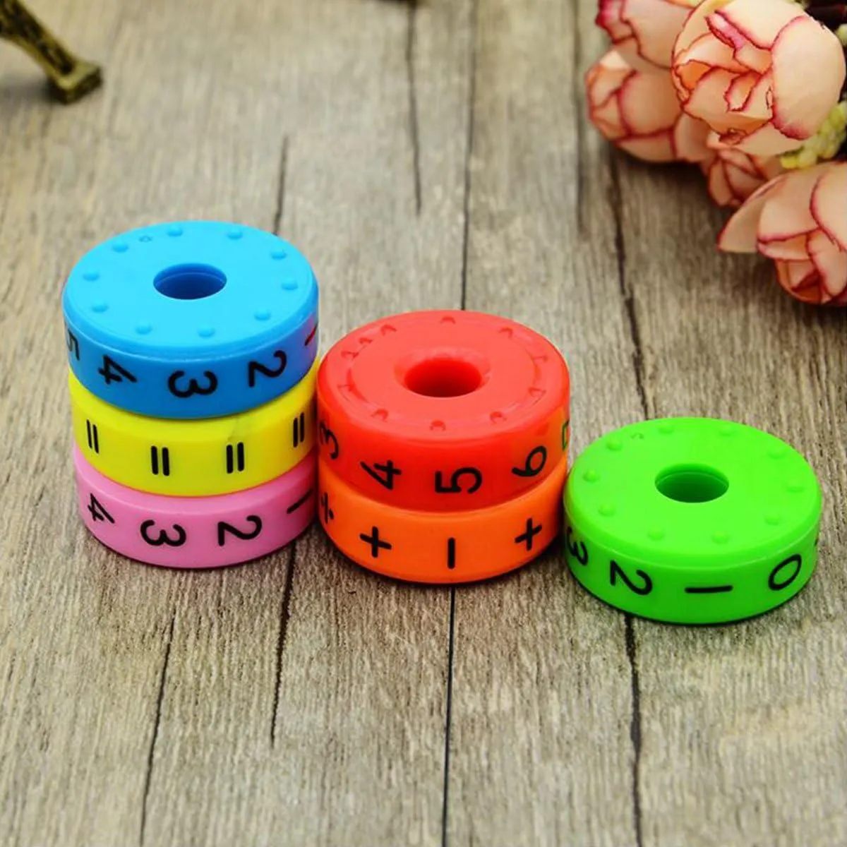 Learning Toys Math Toy Montessori Preschool Learning Educational Counting Game Numbers and Symbols Math Skills Colorful Fridge Kindergarden Educational Tools Math Blocks Great Gift for Kids