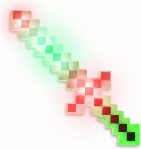 LED 18" Light Up Pixel 8-Bit Toy Sword for Kids