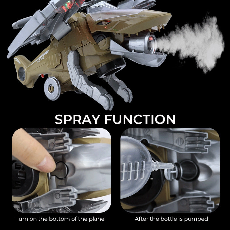 LED Transforming Dinosaur Helicopter Toy