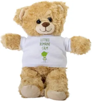 Lettuce Romaine Calm Teddy Bear, Gift Stuffed Animal, Plush Teddy Bear with Tee, Lettuce Romaine Calm Gift, Gift For Her, Gift For Lettuce Romaine Calm, Birthday Christmas Basket Gift Idea