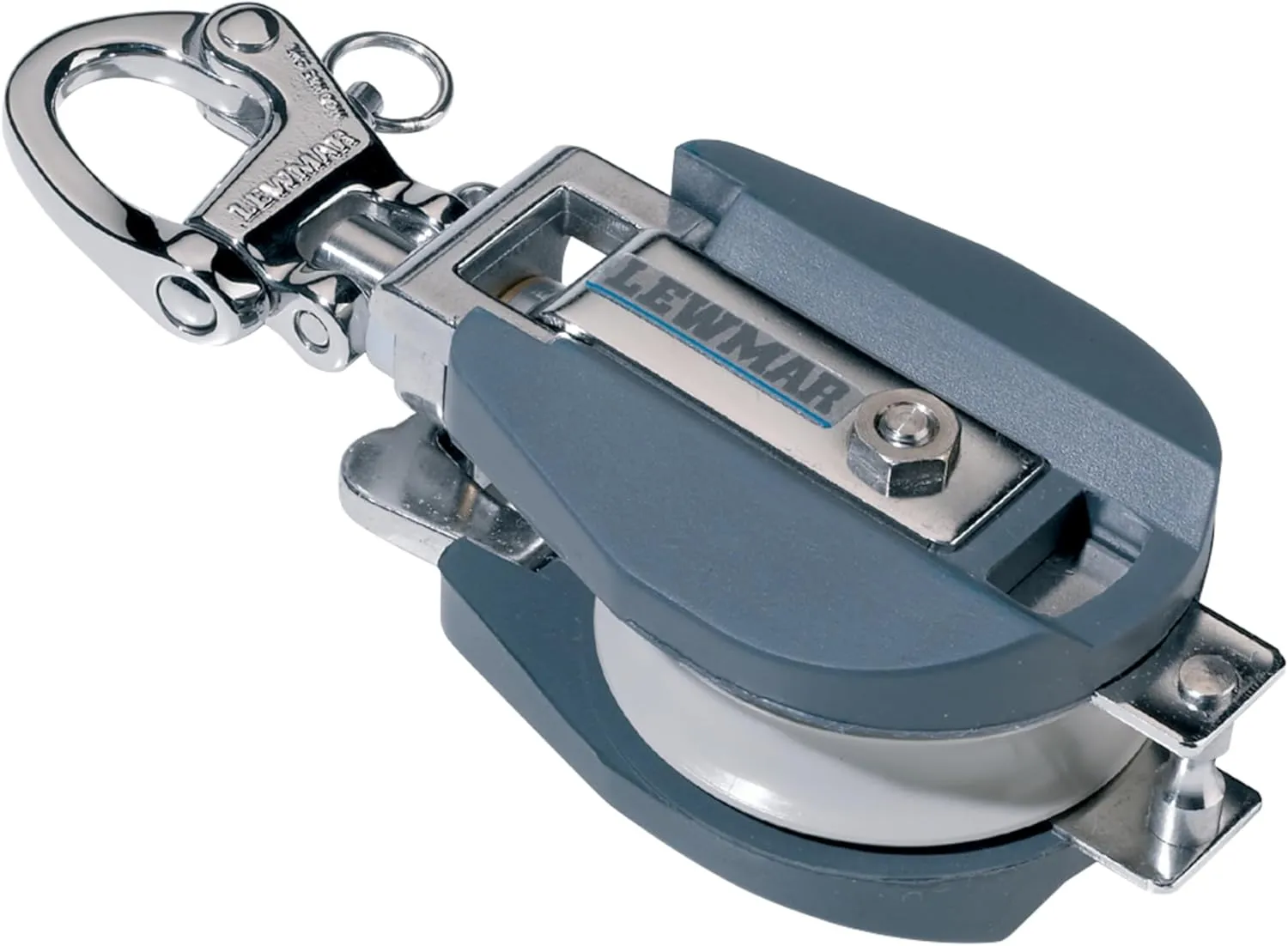 Lewmar Snatch Block Size 1 Delrin Sheave for Spinnaker Sail Line Handling, Stainless Steel Bearing, 2500 lb. Working Load Limit, 2-5/8" Sheave Diameter, Accommodates 9/16" Line Size - 19810600