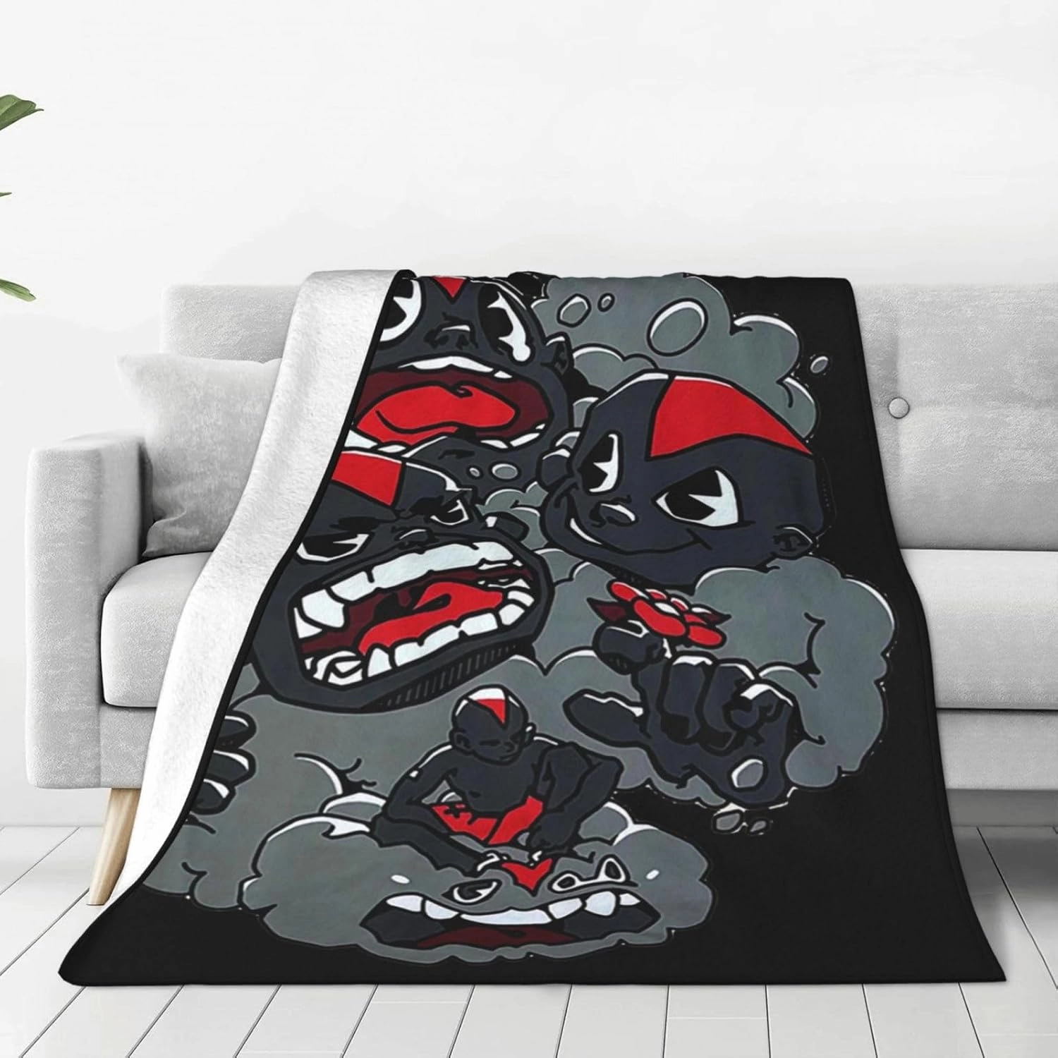Lil Music Darkie Fleece Throw Blanket Flannel Air Conditioning Quilt for Couch Camping Travel 80"x60"