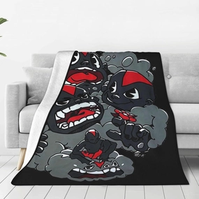 Lil Music Darkie Fleece Throw Blanket Flannel Air Conditioning Quilt for Couch Camping Travel 80"x60"