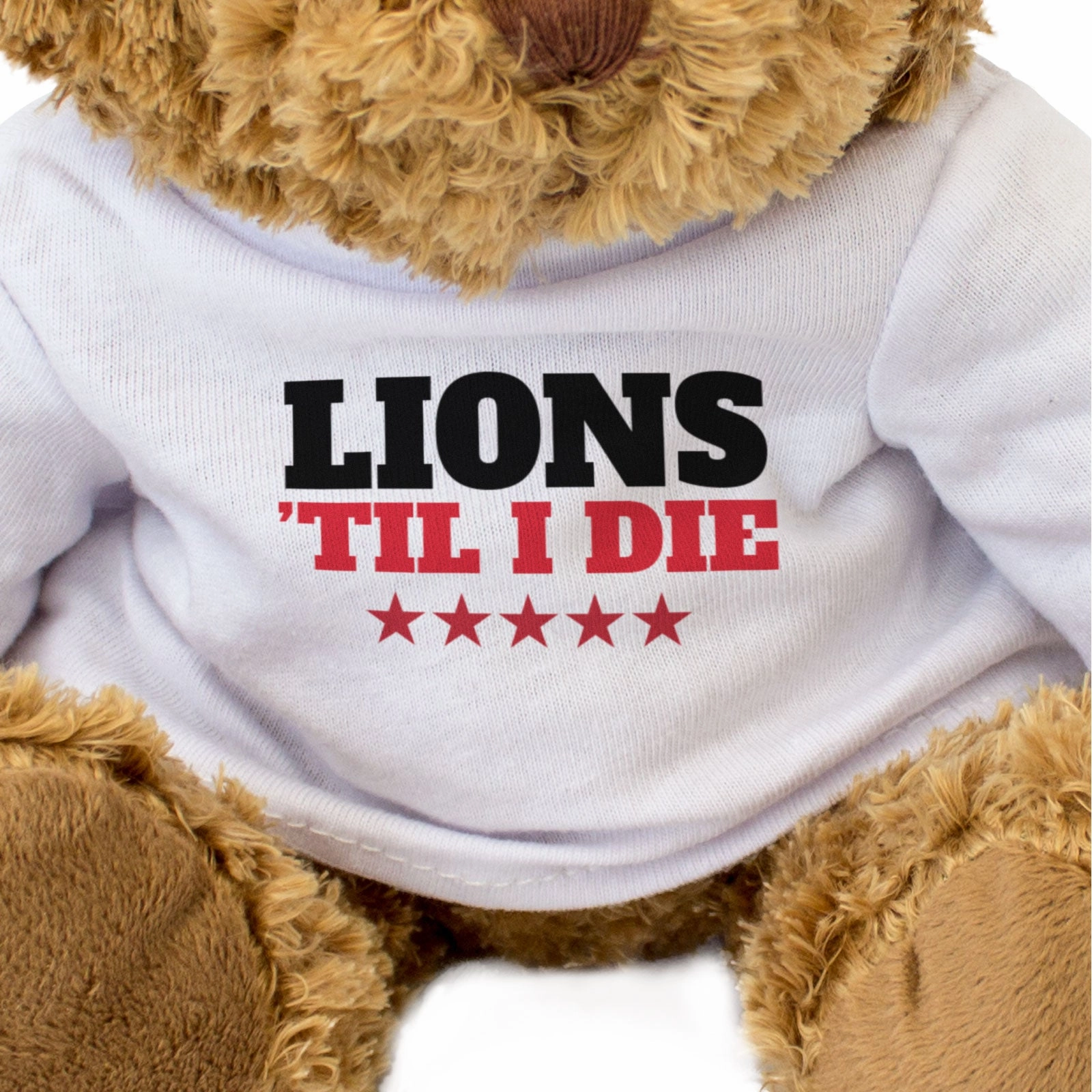 LIONS TIL I DIE - Teddy Bear - Cute Cuddly Soft - Gift Present