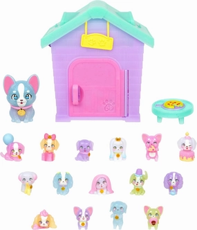 Little Live Pets Mama Surprise Families - Puppy Party Pack, Collect 15 Mini Collectible Puppies and Mama Pup, Fold-Out Playset with Mama's House, Over 80 Puppies to Collect, Fun Gift for Kids, Ages 5 