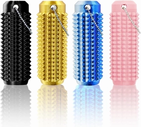 Little Ouchies Pain Fidget (4PCS), Pain Stim Fidget Toy for Adults & Teens, 3D Printed Spiky Grippie Stim Keychain, Sensory Toy for Stress Relief & Focus, Office Workers Novelty Gifts for Men (Multi)