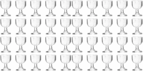LOGOFUN 40 Pcs Dollhouse Miniature Wine Glasses 1:12 Scale Drink Cups Round Bottom Glasses Kitchen Accessories Decorations