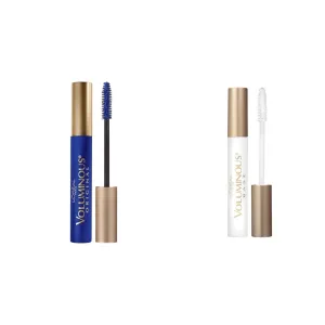L’Oréal Paris Makeup Voluminous Original Mascara, Cobalt Blue, 0.26 Fl Oz & Makeup Voluminous Lash Boosting Conditioning Primer Mascara, White Primer, 0.24 fl; oz.