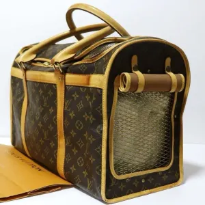 Louis Vuitton Sac Chien 50 Dog Carrier Monogram Pet Travel Bag