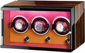 Luxury Automatic Watch Winder Box for 3 0 Automatic Watches with Built-in LED Lighting and Silent Operation Motor Display Box