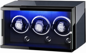 Luxury Automatic Watch Winder Box for 3 0 Automatic Watches with Built-in LED Lighting and Silent Operation Motor Display Box