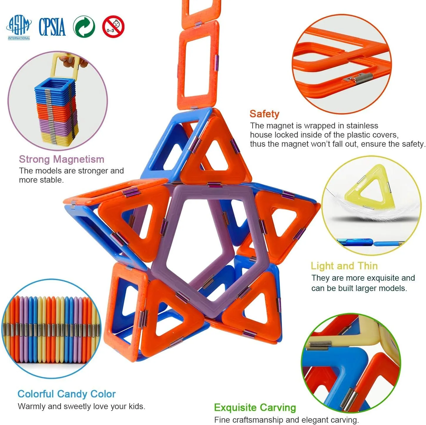 MAGBLOCK Magnetic Building Toys Set 120 Pcs Gift for 3 Year Old Boys and Girls, Magnet Learning Toys for Toddler Games with Wheels Building Blocks for Kids