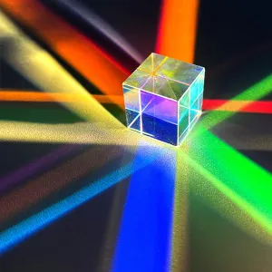 Magic Prism Cube, 2023 New Upgrade Rainbow Color Prism Cubes Sun Catcher, Magic Prism Cube Crystal, Glass Prisms Mini Cube Optical Cube, Mini Cube Puzzle Party Favors for Kids (25 * 25mm)