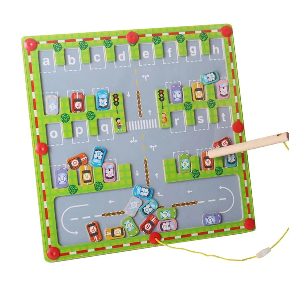 Magnetic Alphabet Maze Letter Puzzle Montessori Educational Toys