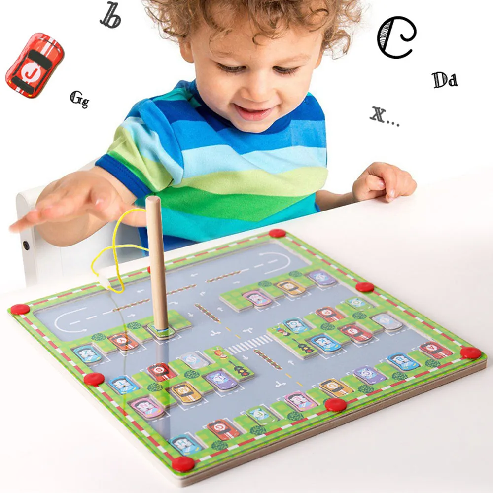 Magnetic Alphabet Maze Letter Puzzle Montessori Educational Toys