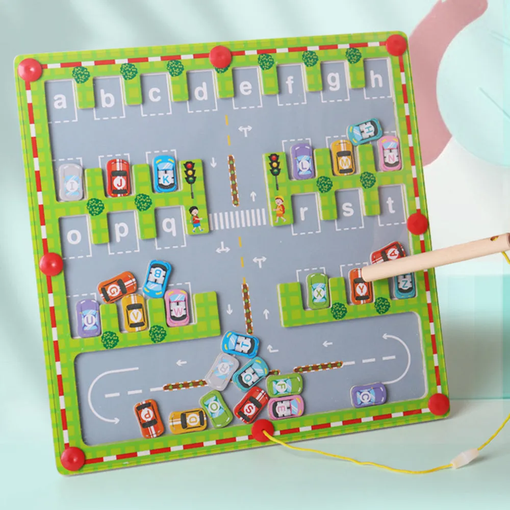 Magnetic Alphabet Maze Letter Puzzle Montessori Educational Toys