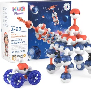 Magnetic Building Set for Kids, STEM Educational Toys for 3  Year Old Boys and Girls, Space Planet Blocks